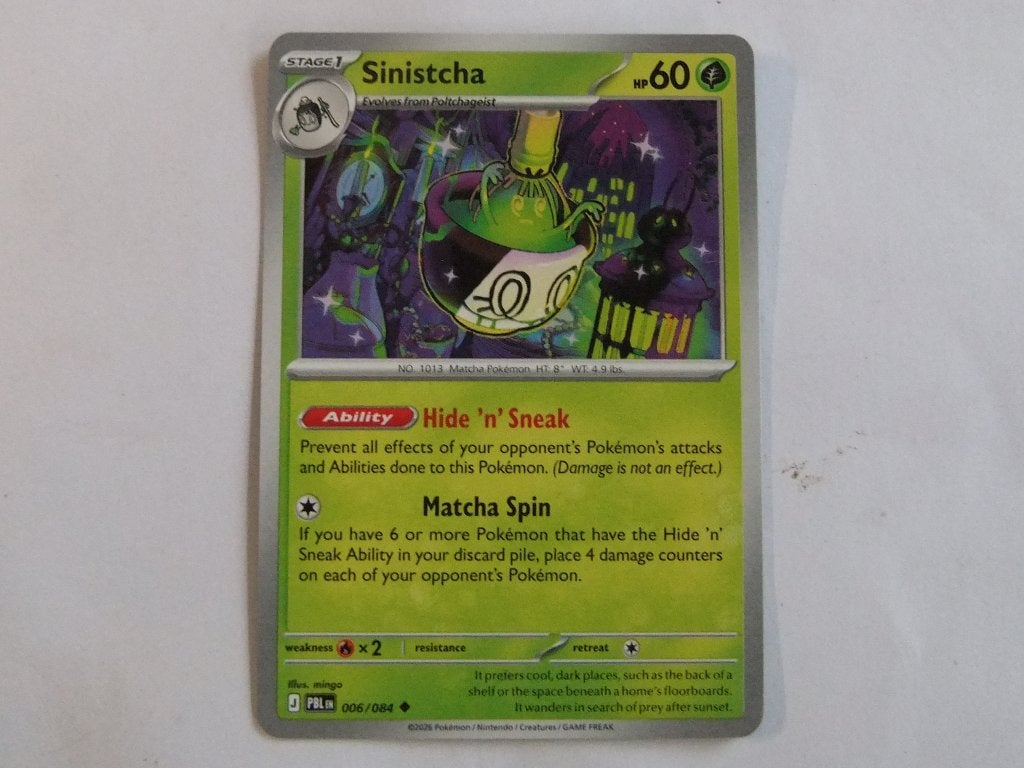 Pokémon Kaart: Sinistcha (006/084) - Stage 1 NM (s2), Verzenden, Zo goed als nieuw, Losse kaart