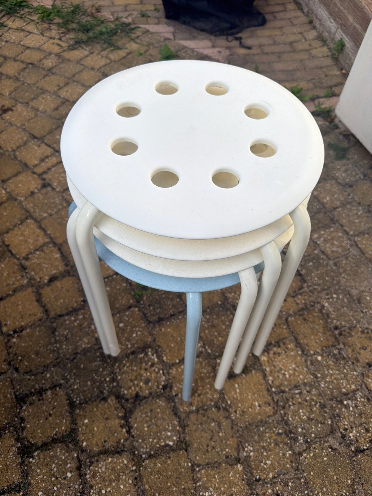 IKEA Krukjes - 3x wit, 1x blauw, Ophalen, Gebruikt, Kunststof