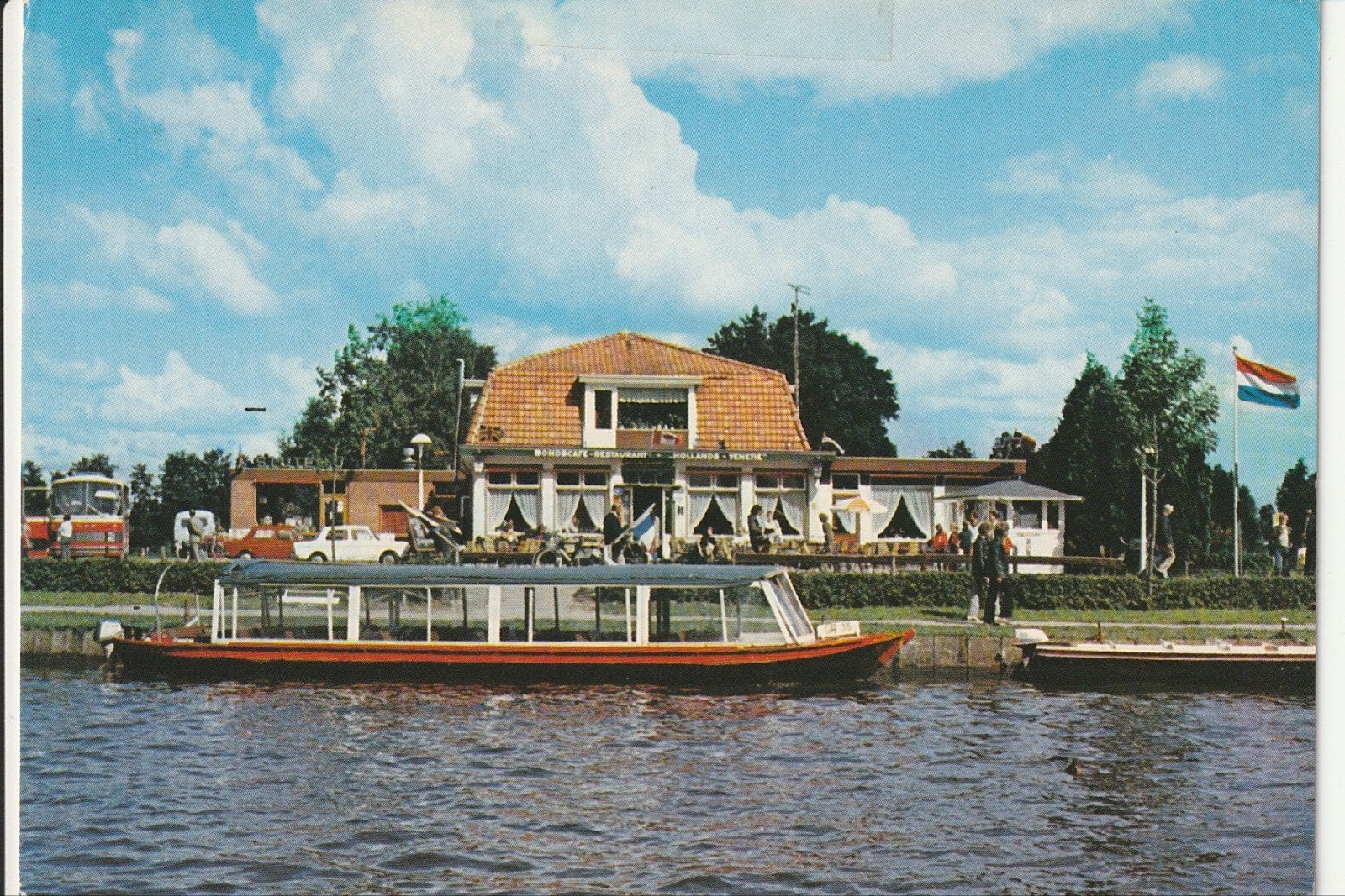 GIETHOORN BONDSCAFE REST. HOLLANDS VENETIE RONDVAART REISBUS, Ophalen of Verzenden, 1960 tot 1980, Gelopen, Overijssel