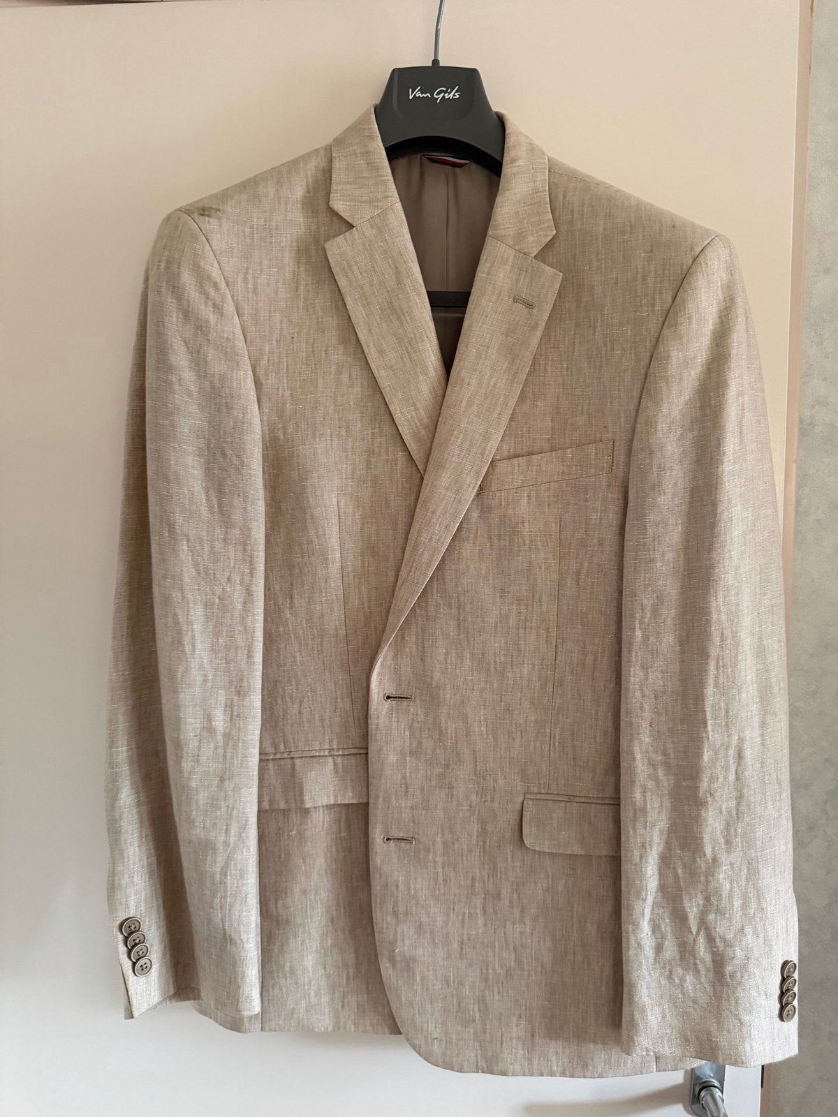 Tommy Hilfiger Linnen Colbert - Nieuw - Maat 42R, Verzenden, Nieuw, Overige maten, Beige