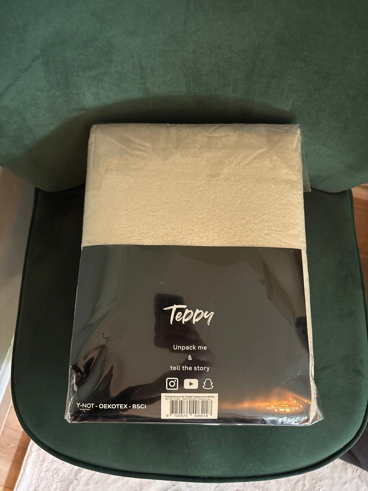 Y-NOT Dekbedovertrek Teddy Cappuccino White - NIEUW, Wit, Dekbedovertrek, Ophalen of Verzenden, Nieuw