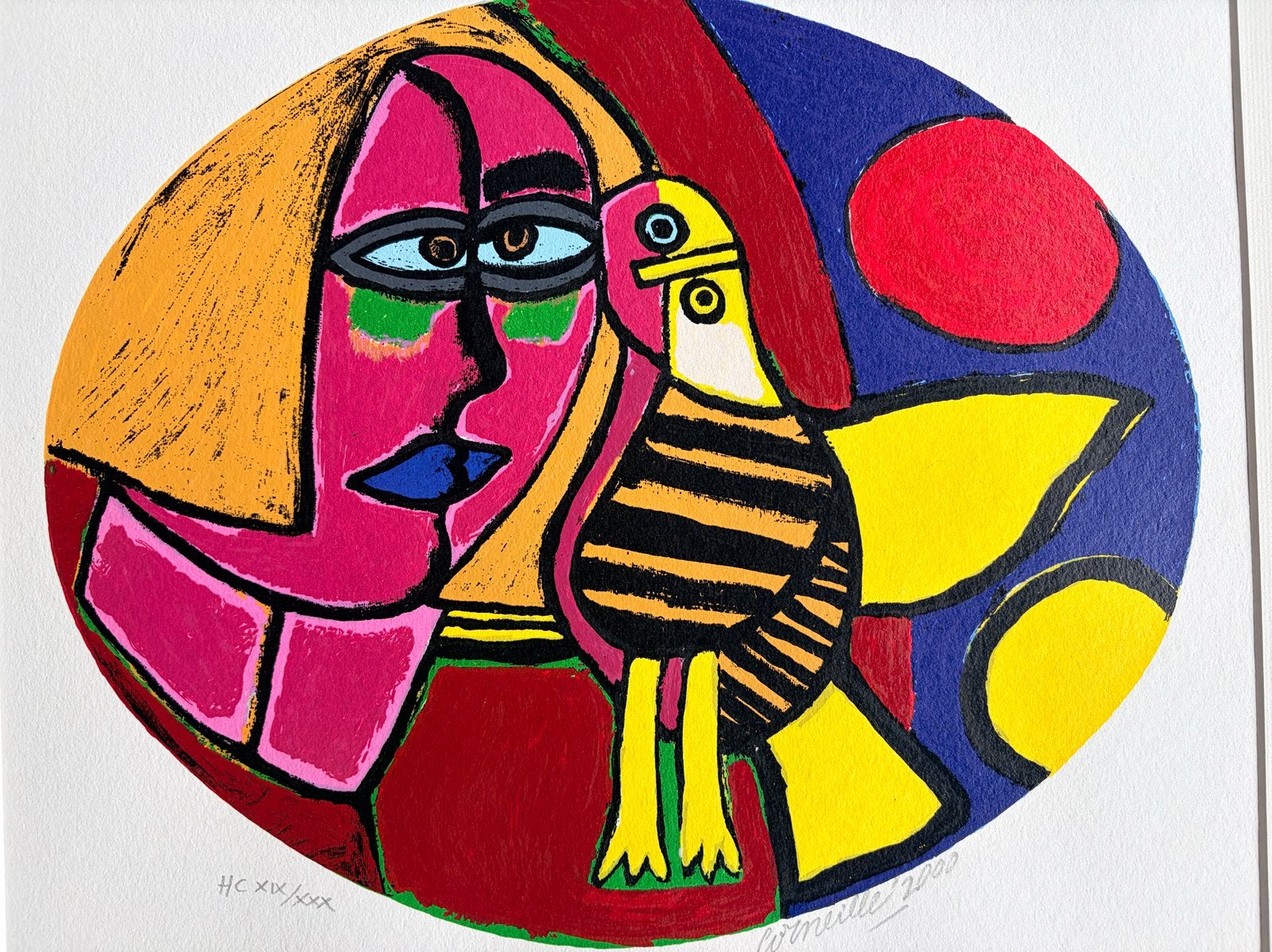 Corneille zeefdruk, Zeefdruk, Gelimiteerde oplage, Abstract, Ophalen