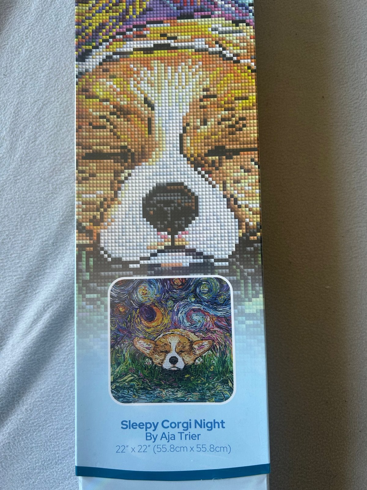 DIY Diamond Art Kit "Sleepy Corgi Night" - Nieuw, Nieuw, Meerkleurig, Ophalen of Verzenden, Kunststof