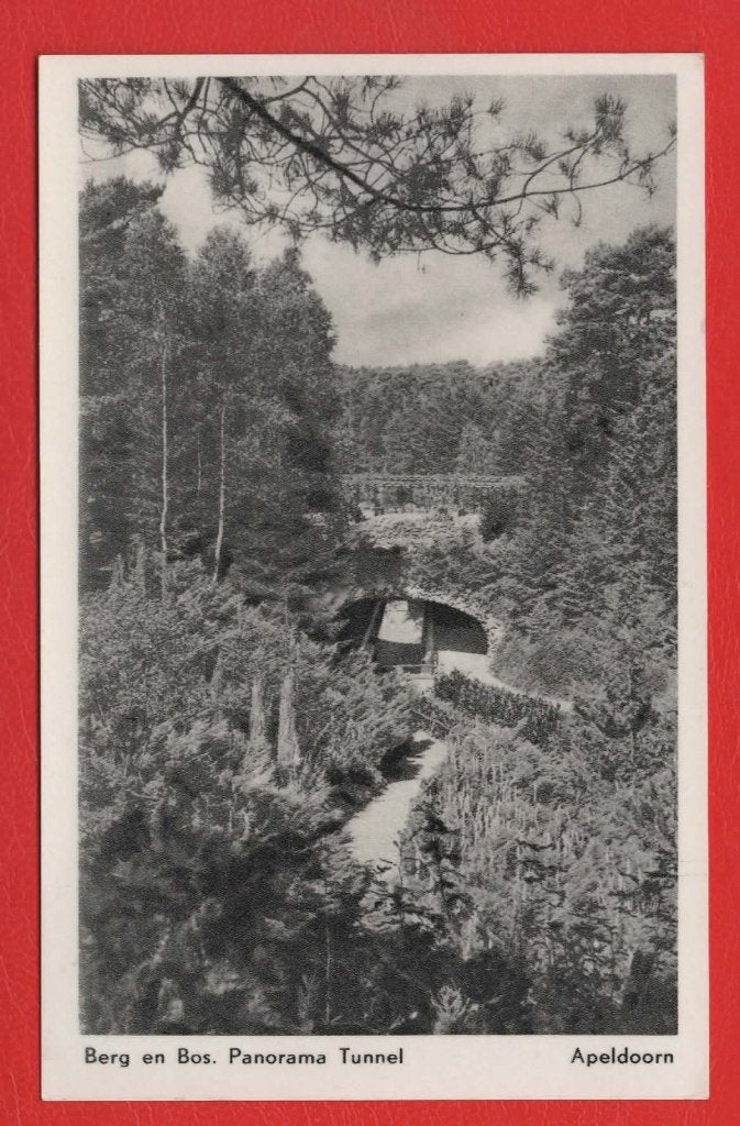 Apeldoorn - Berg en Bos - Panorama Tunnel - 1959 (p. Apeld.), Ophalen of Verzenden, 1940 tot 1960, Gelopen, Gelderland