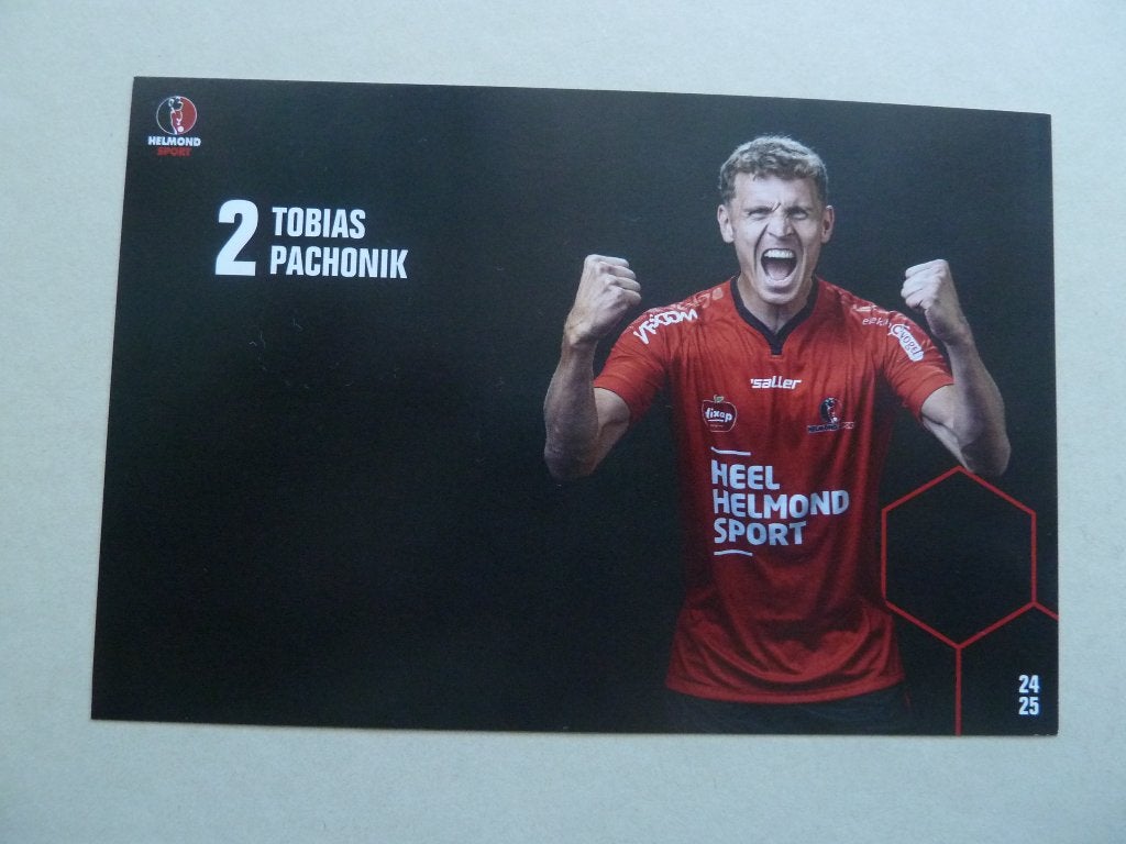 Spelerskaart.  Tobias.Pachonik   Helmond Sport.   2024/2025, Ophalen of Verzenden, Zo goed als nieuw, Overige binnenlandse clubs