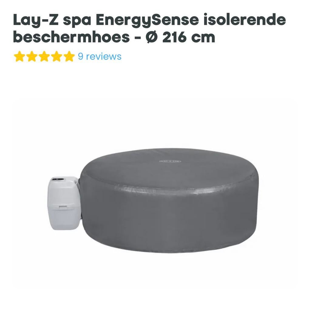 Lay-Z spa EnergySense isolerende beschermhoes - Ø 216 cm, Ophalen of Verzenden, Gebruikt, Pomp
