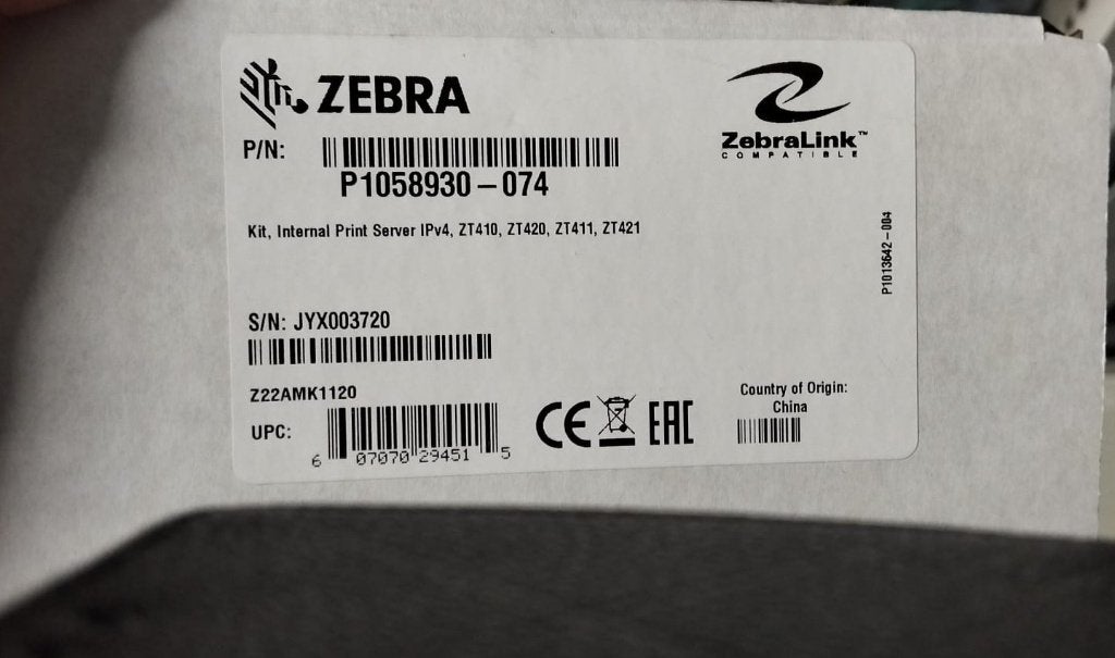 Zebra Interne Print Server, Computers en Software, Verzenden, Nieuw