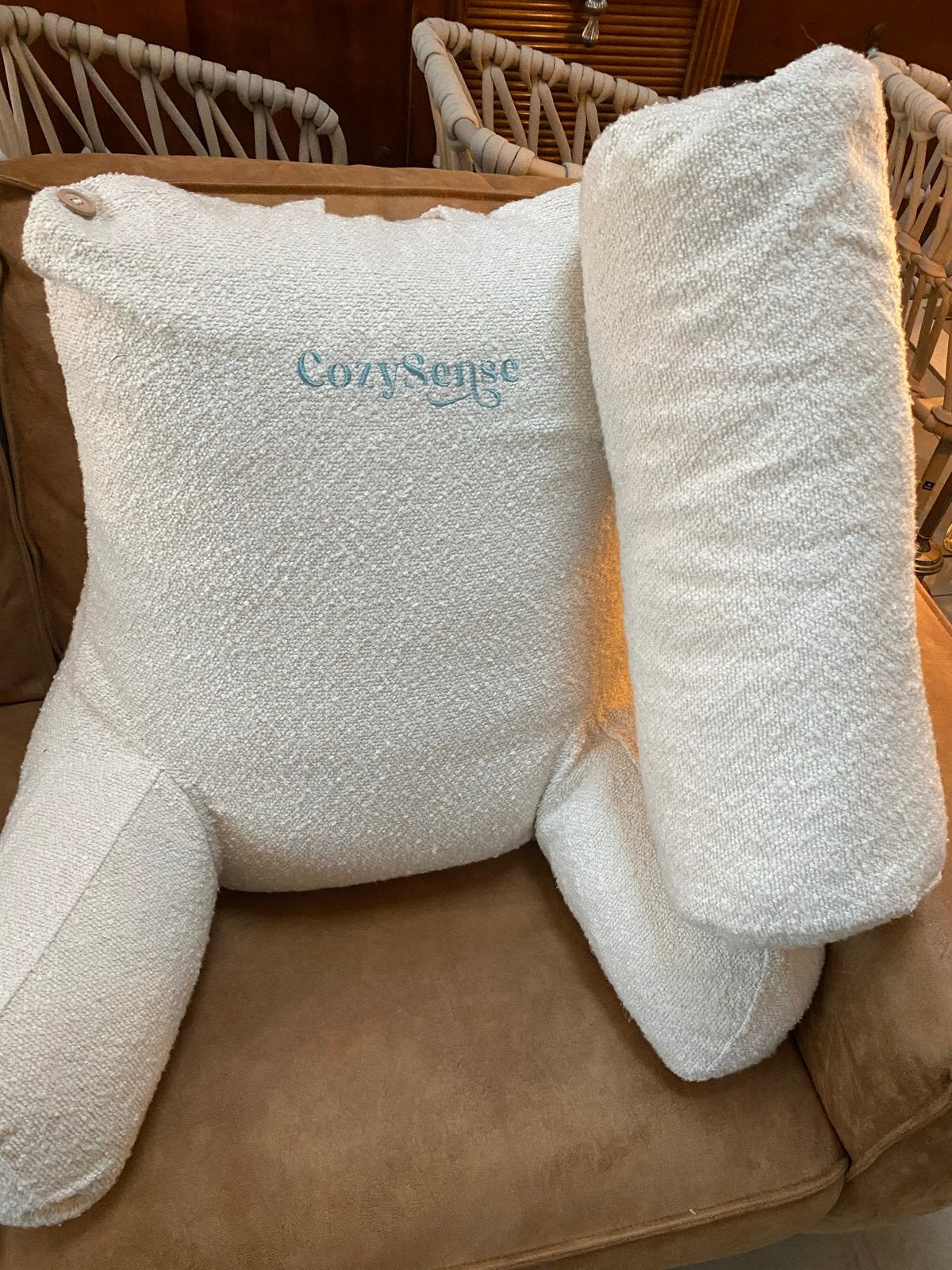 Nieuw Cozy Sence lees-zitkussen met nekkussen, Overige merken, Inclusief binnenkussen, Beige, Nieuw