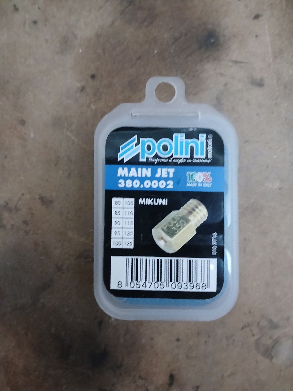 Gebruikte sproeierset Polini Mikuni 80/125, Ophalen