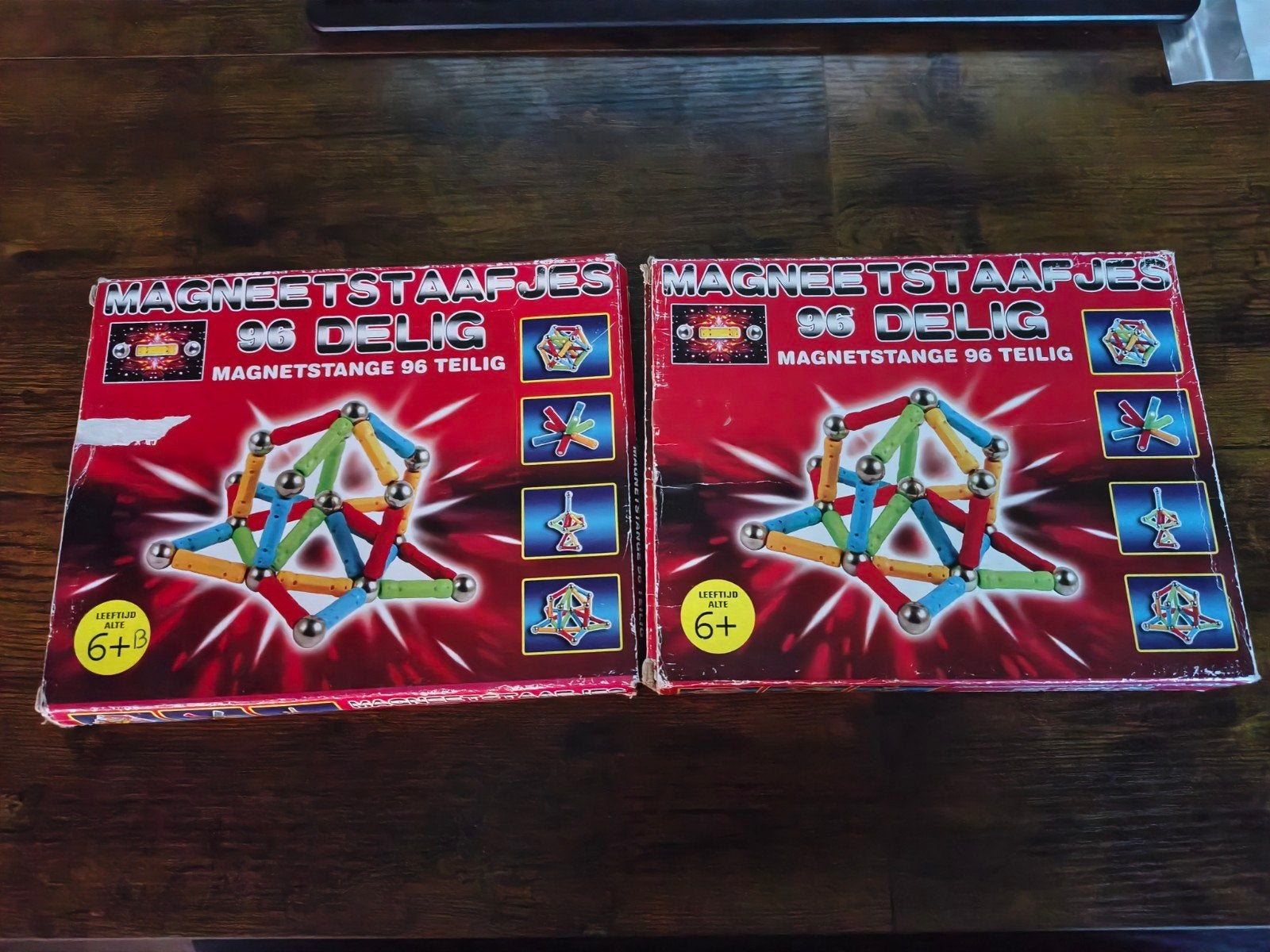 Magnetische bouwstaven en ballen - 2x 96-delig, Ophalen of Verzenden, Gebruikt, Overige merken