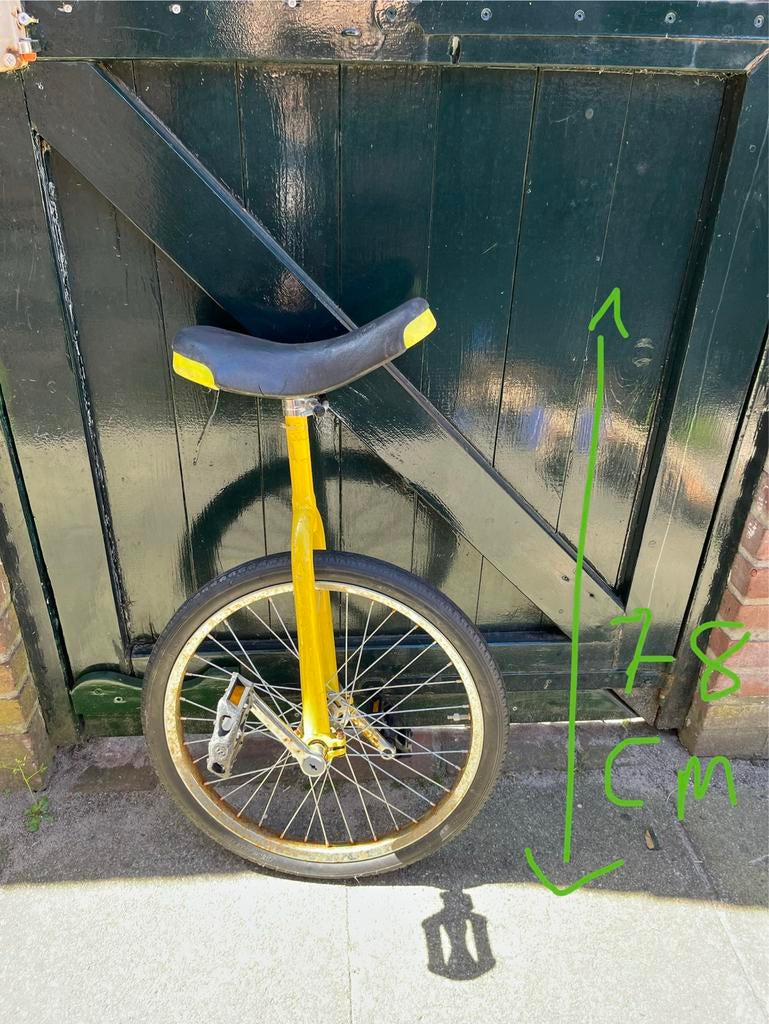 Gele eenwieler - 48 cm wiel, Fietsen en Brommers, Ophalen of Verzenden, Gebruikt