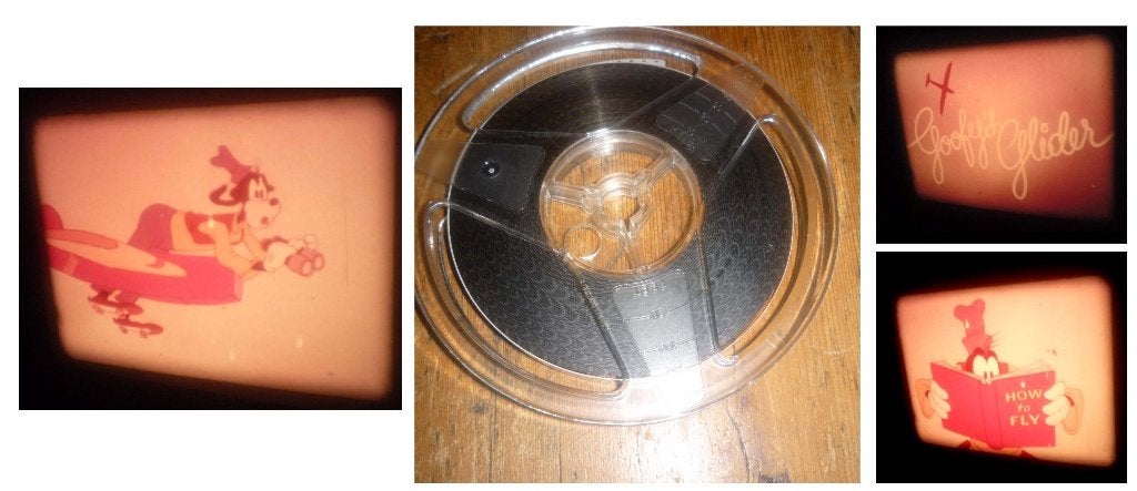 8mm Walt Disney "Goofy's Glider" - rooiig - 60mtr silent, Ophalen of Verzenden, 8mm film