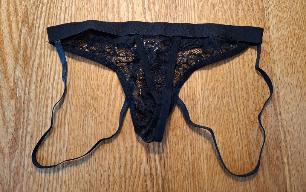 Transparant Kanten jockstrap, Verzenden, Zwart, Overige typen