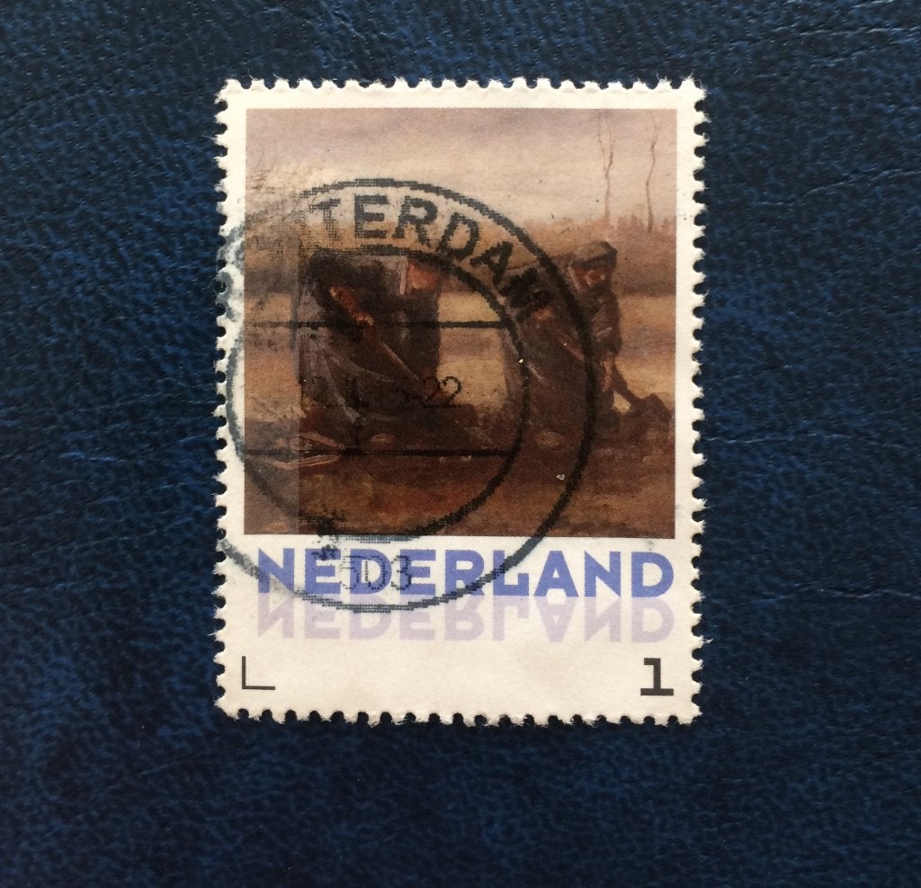 persoonlijke postzegels schilderij Vincent van Gogh, Postzegels en Munten, Verzenden, Na 1940, Gestempeld