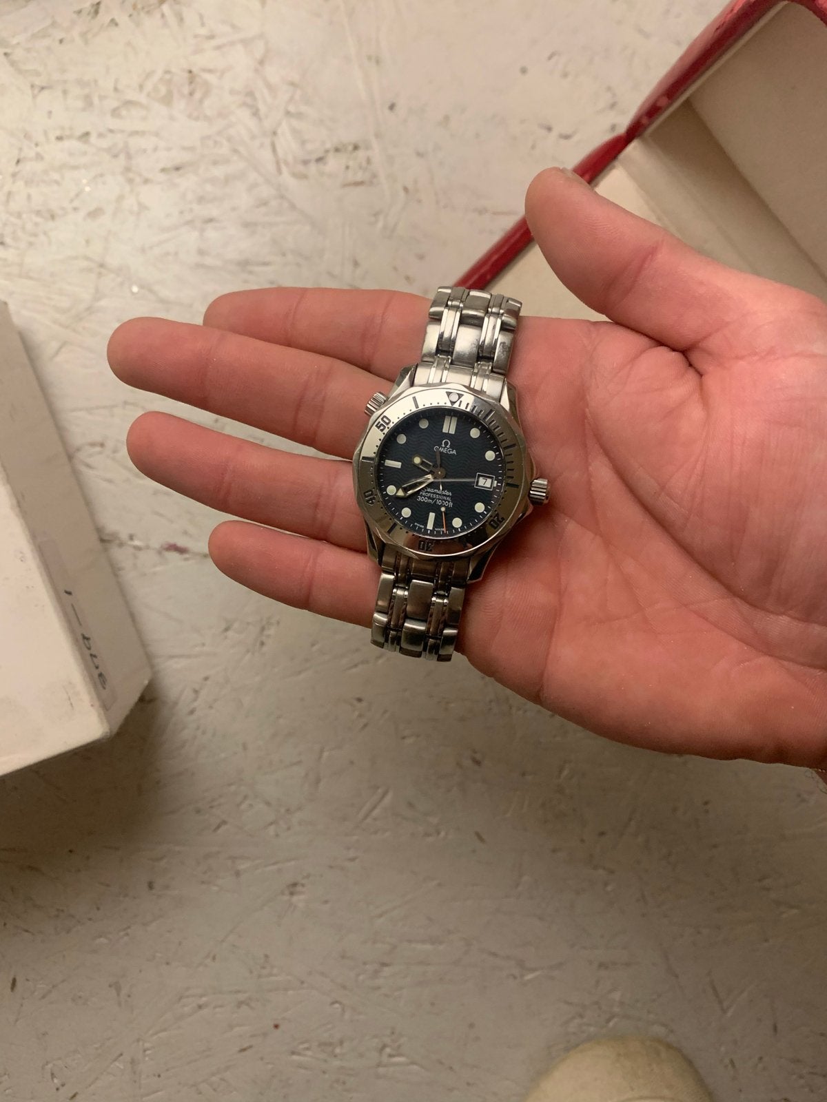 Omega Seamaster 300m, Ophalen, Staal, Gebruikt, Staal