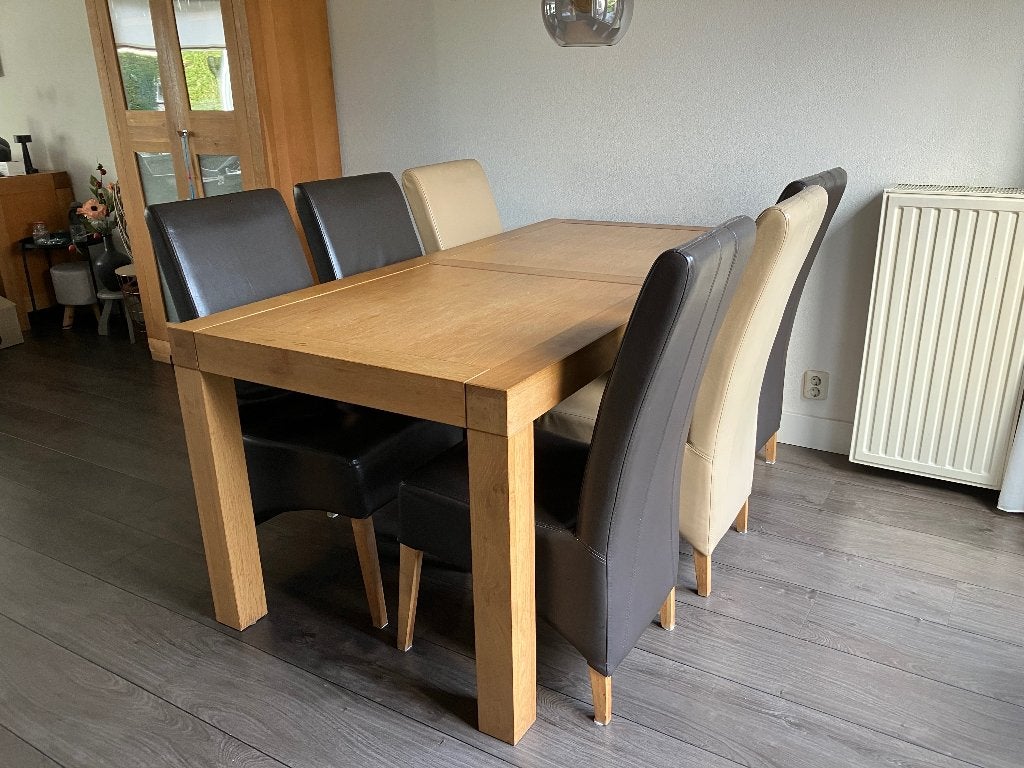 Keukenstoelen gratis leer Heino, Ophalen, Gebruikt, Bruin, Leer