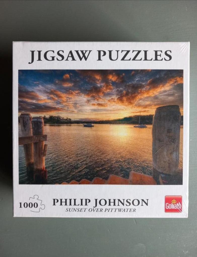 Philip Johnson, sunset over pittwater puzzel - nieuw, Ophalen of Verzenden, 500 t/m 1500 stukjes, Nieuw