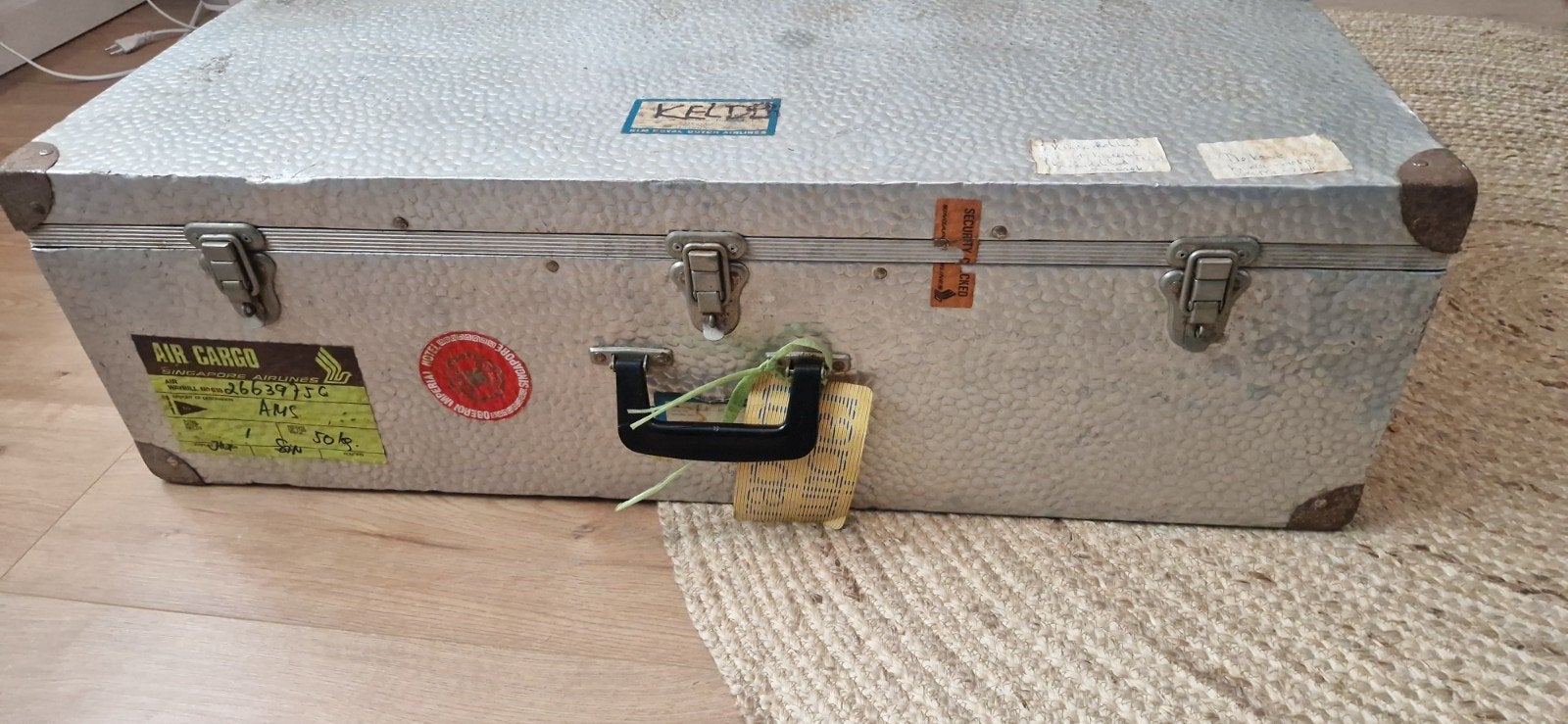 Vintage Aluminium Koffer, Gebruikt, 45 tot 55 cm, Ophalen of Verzenden, 70 cm of meer