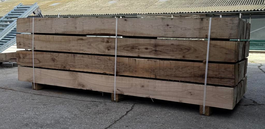 Eiken balken onbehandeld, Ophalen of Verzenden, Zo goed als nieuw, 250 cm of meer, Balken