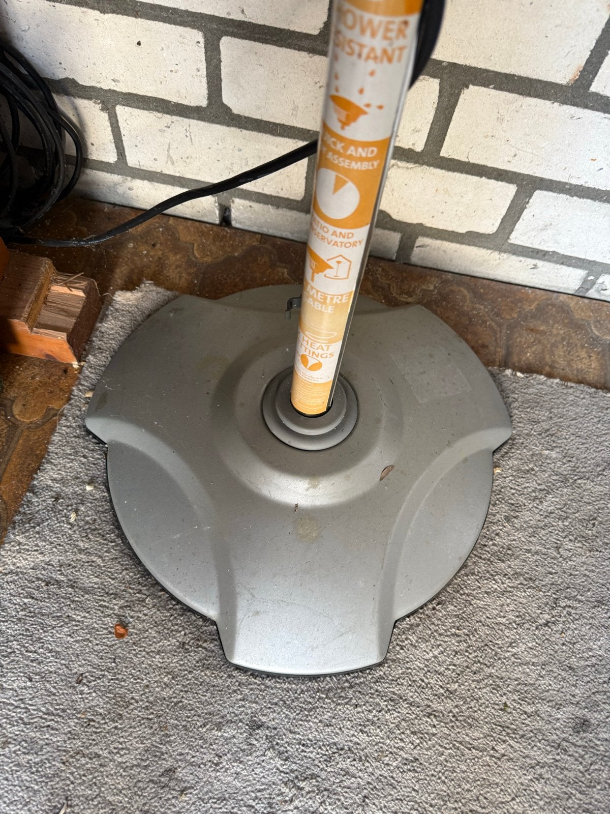 Terrasverwarmer - Elektrisch en Verplaatsbaar, Ophalen, Gebruikt, Elektrisch, Vloer