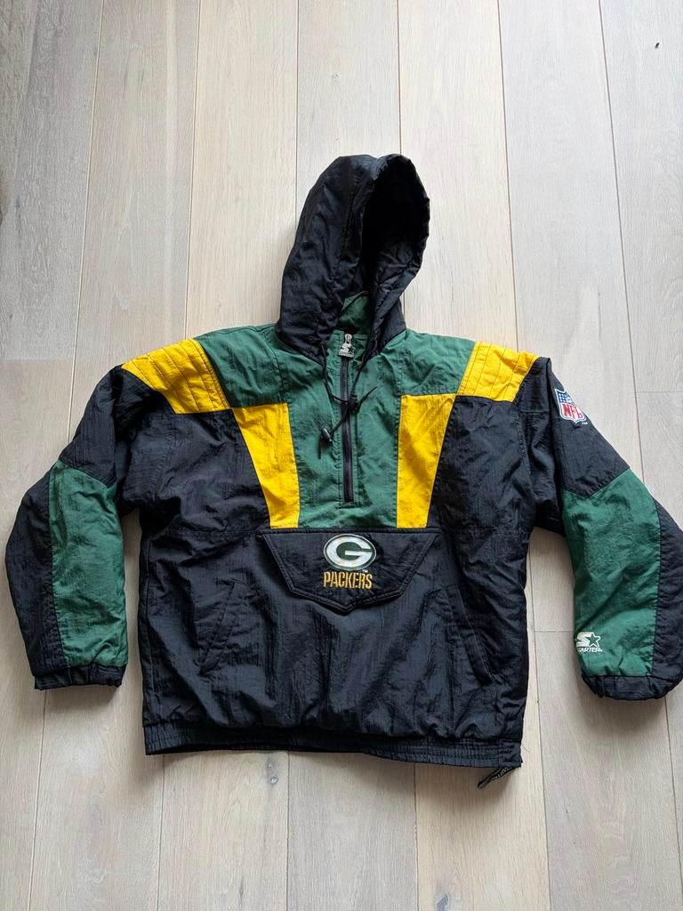 Vintage Starter NFL Green Bay Packers Jas (valt als L), Ophalen of Verzenden, Gedragen, Maat 52/54 (L), Groen