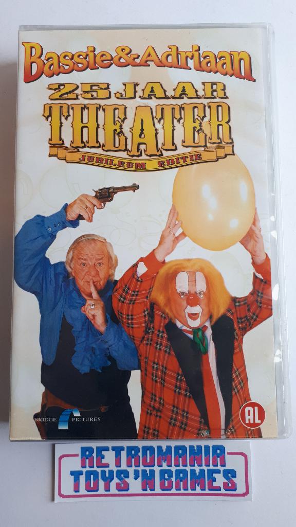 vhs bassie en adriaan - 25 jaar theater jubileum editie, Cd's en Dvd's, VHS | Kinderen en Jeugd, Verzenden, Alle leeftijden, Kinderprogramma's en -films