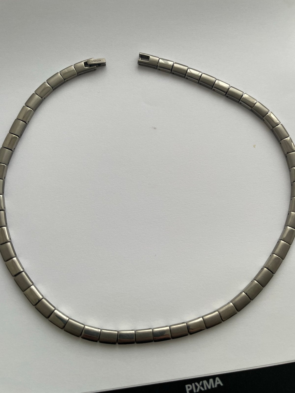 Boccia Titanium ketting - 45 cm nieuw, Ophalen of Verzenden, Nieuw, Zilver, Overige materialen