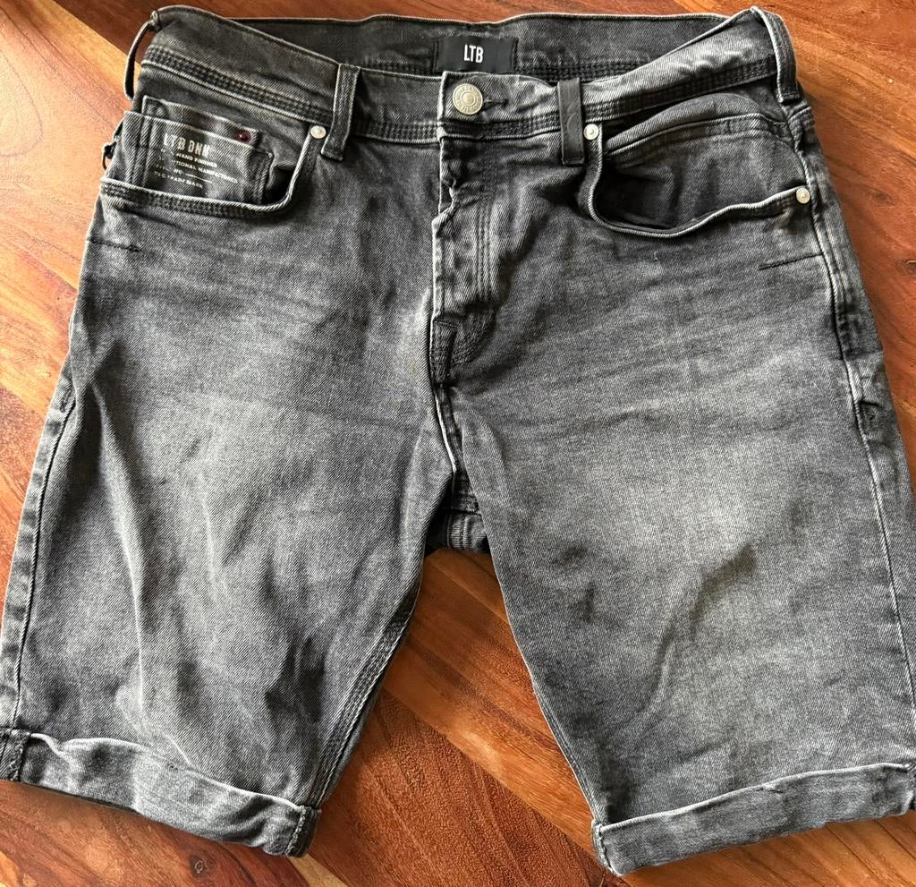 Korte jeans slim-fit zwart - LTB, Ophalen of Verzenden, Zo goed als nieuw, Zwart
