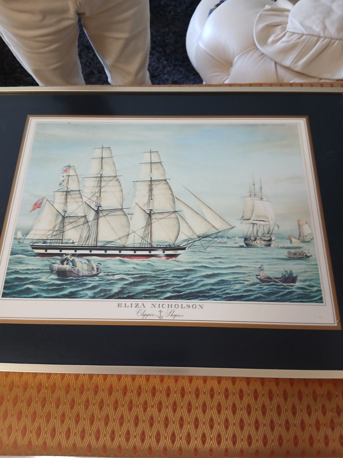 Vintage Maritiem Schilderij: Clipper Schip 'Eliza Nicholson', Ophalen