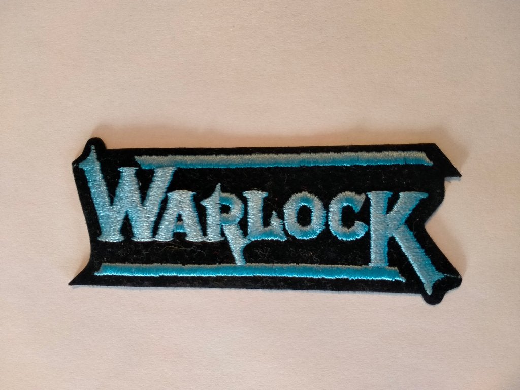 Warlock metal rock vintage logo kleding embleem patch, Ophalen of Verzenden, Nieuw, Kleding