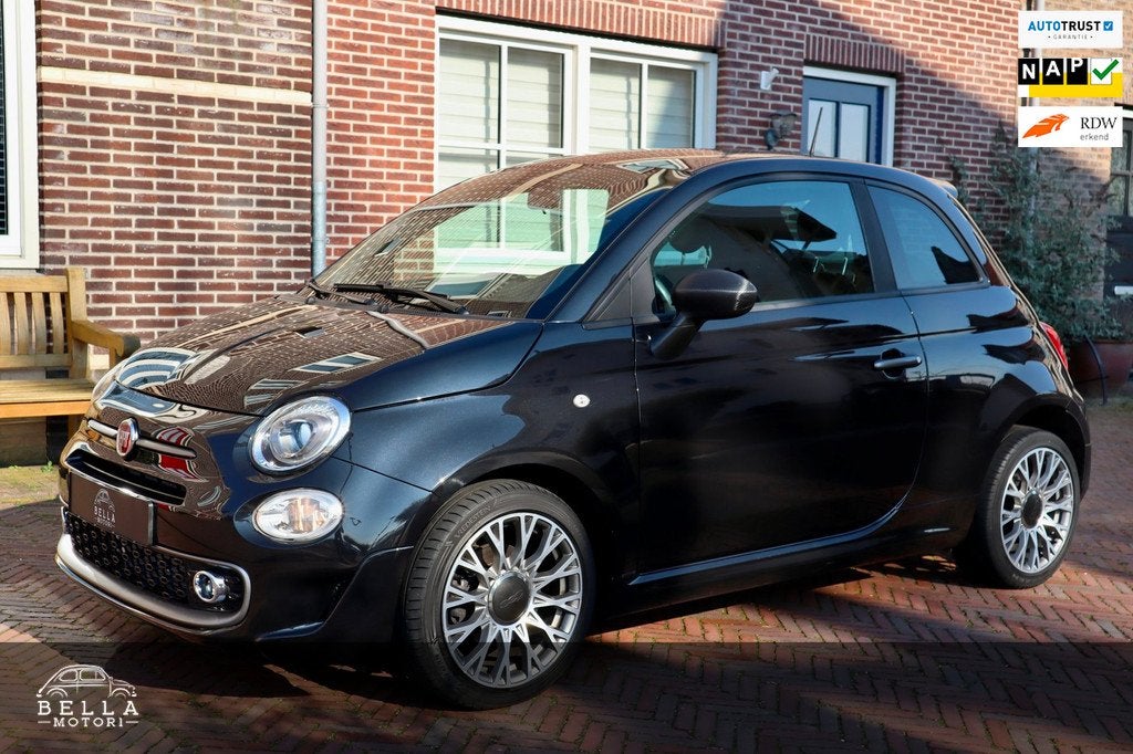 Fiat 500 0.9 TwinAir S | Sport | Uconnect 7” touchscreen |, Voorwielaandrijving, Zwart, Origineel Nederlands, Bedrijf