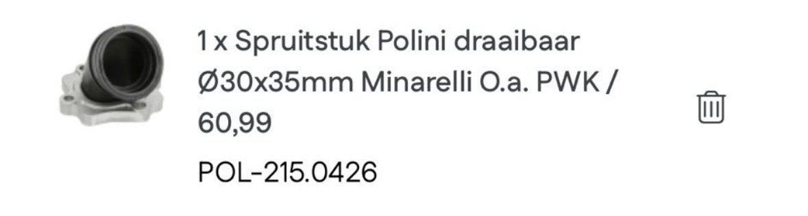 Polini Spruitstuk Draaibaar Ø30x35mm Minarelli O.a. PWK, Ophalen, Nieuw, Overige typen