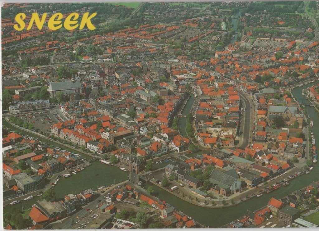 Sneek Luchtfoto Ongelopen, Verzenden, 1980 tot heden, Ongelopen, Friesland