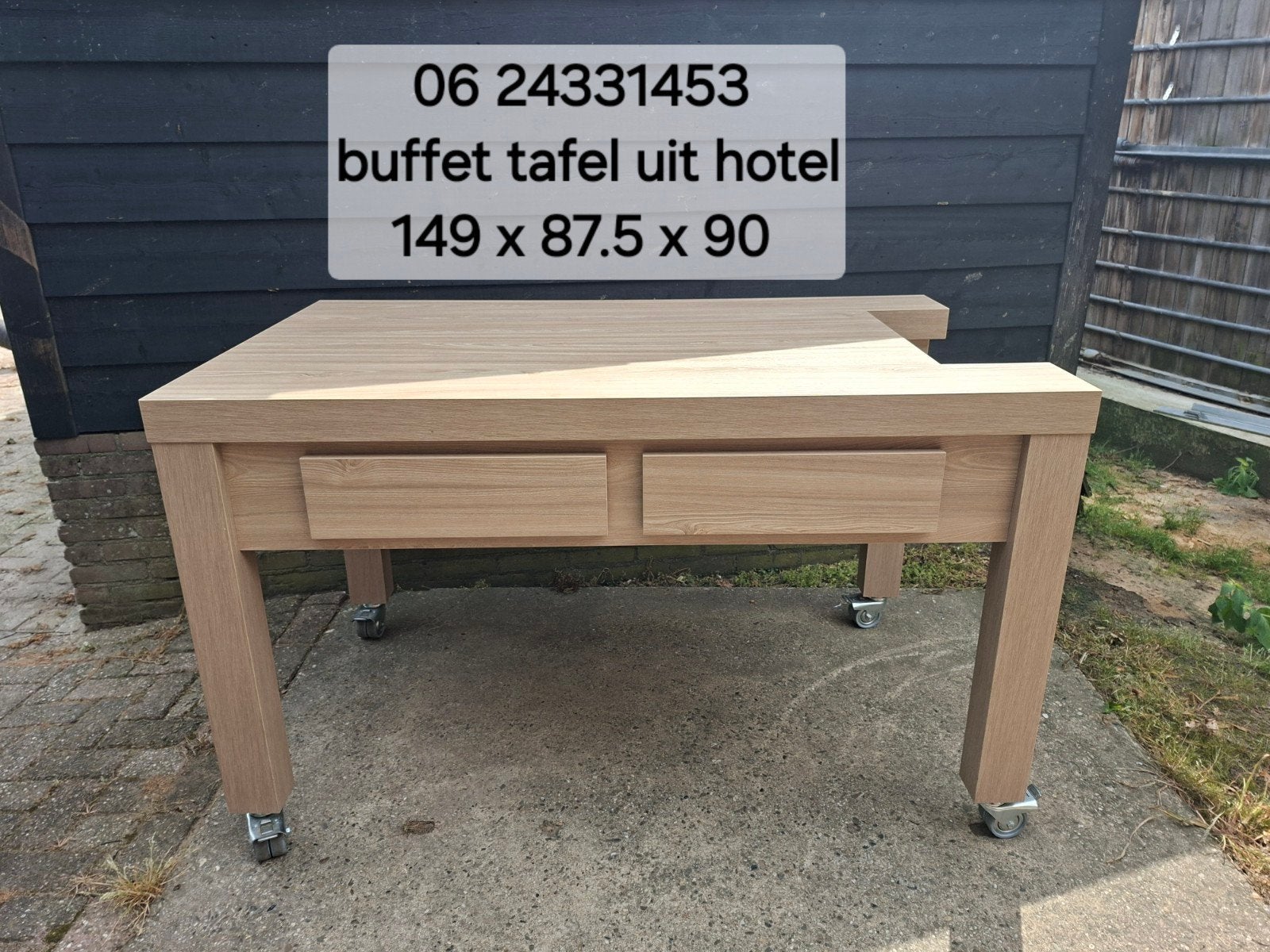 Zeer zware kwaliteit buffettafel, Ophalen, Zo goed als nieuw, 75 cm of meer, 60 cm of meer