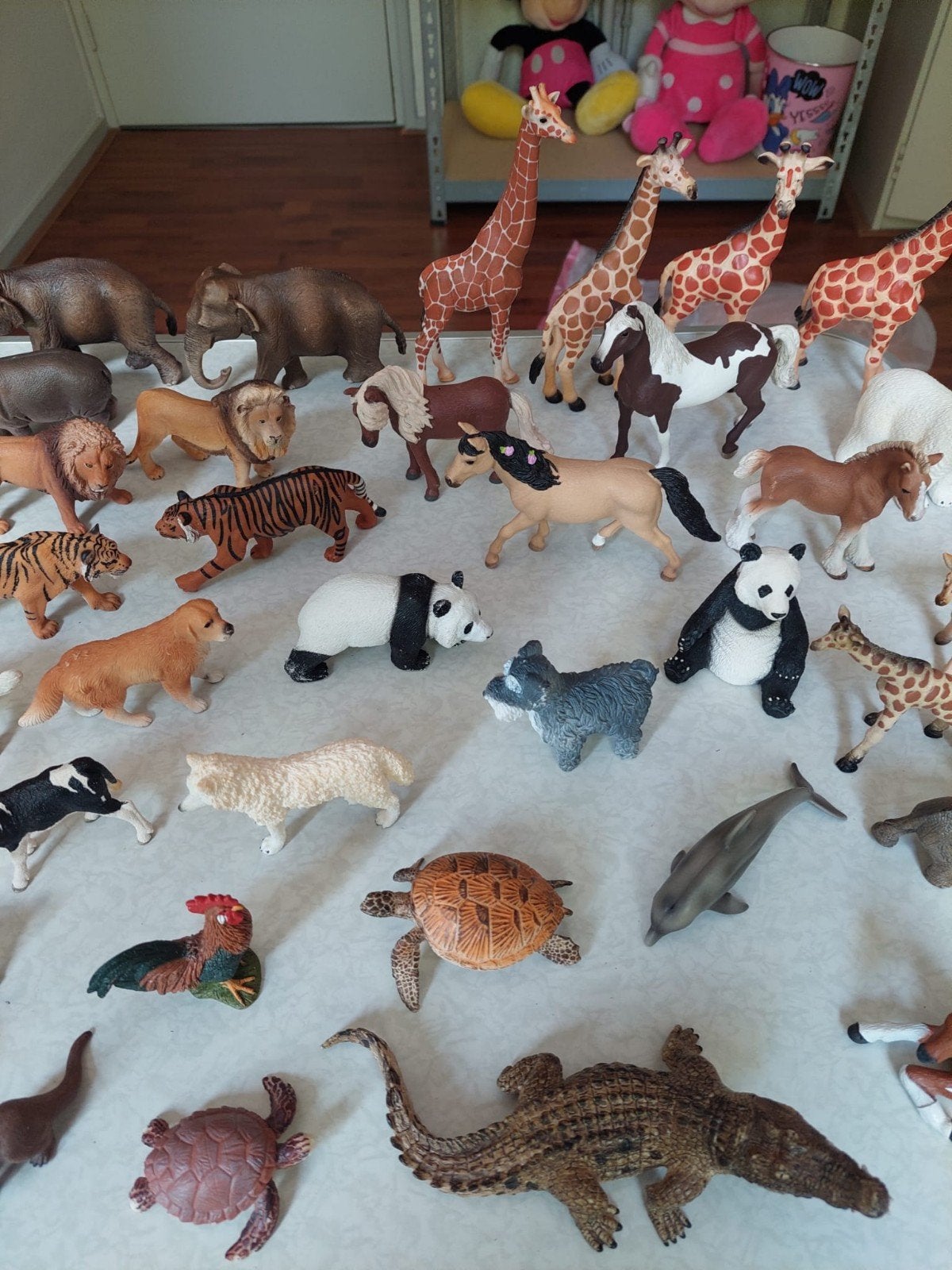 44 Schleich vintage dieren met fee en ridder, Ophalen of Verzenden, Zo goed als nieuw