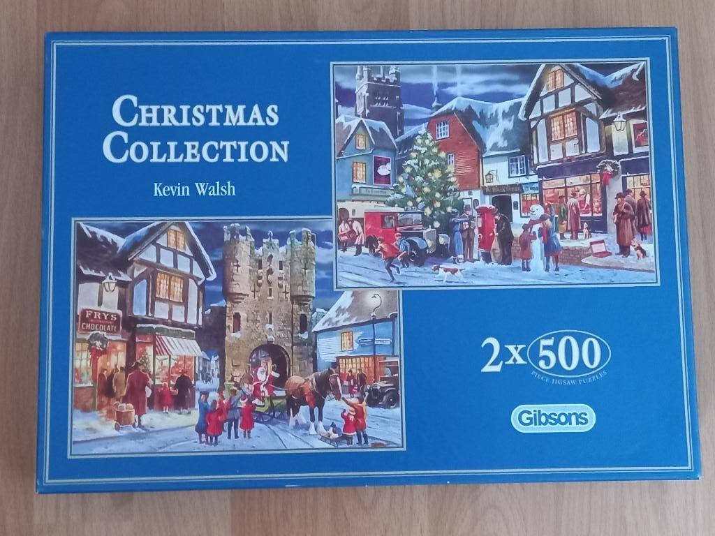 Gibson Christmas Collection 2x 500 stukjes, Ophalen of Verzenden, 500 t/m 1500 stukjes, Zo goed als nieuw, Legpuzzel