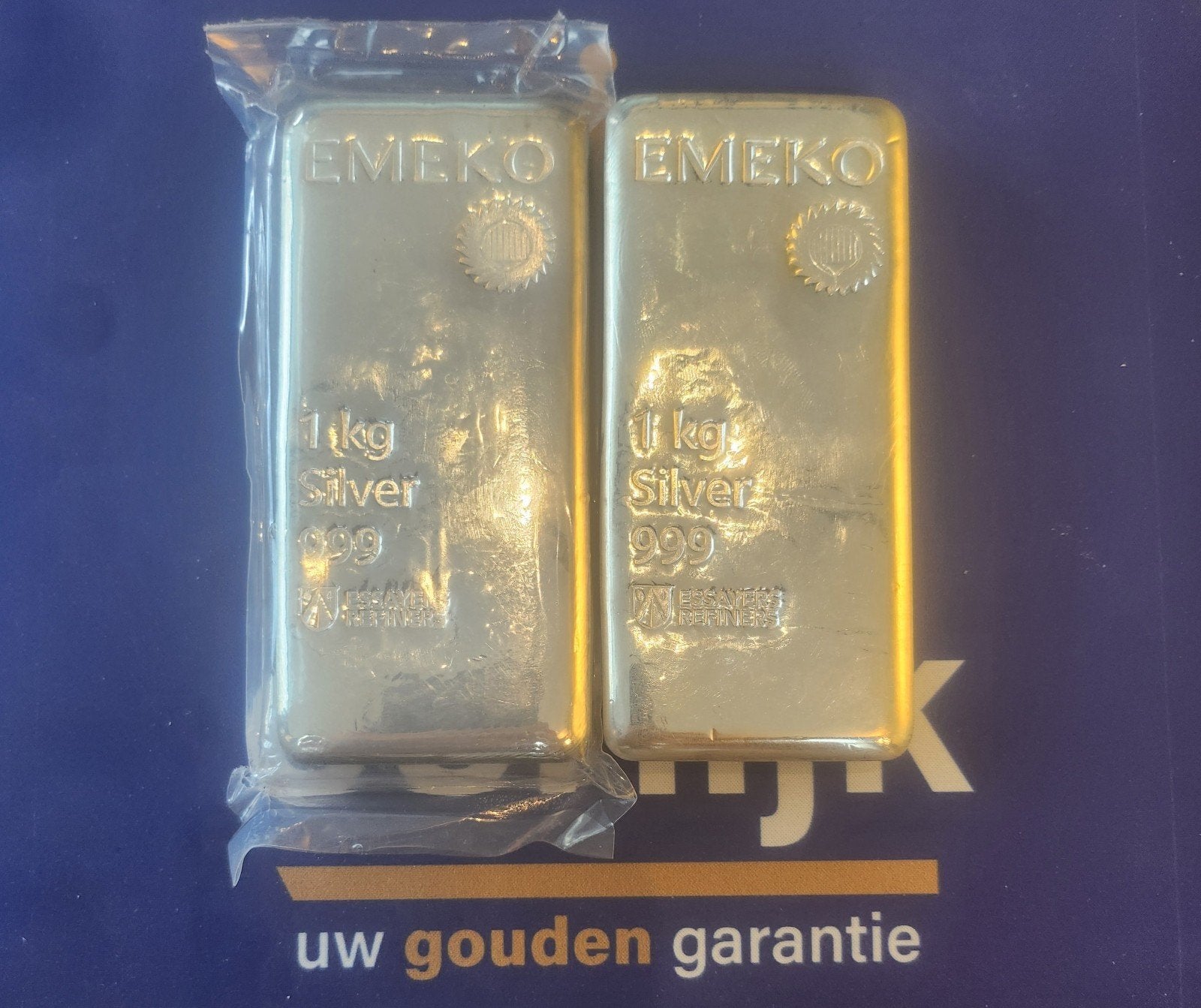 1kg Zilveren Emeko Baren - 999 Fijn Zilver, Postzegels en Munten, Edelmetalen en Baren, Ophalen of Verzenden, Zilver