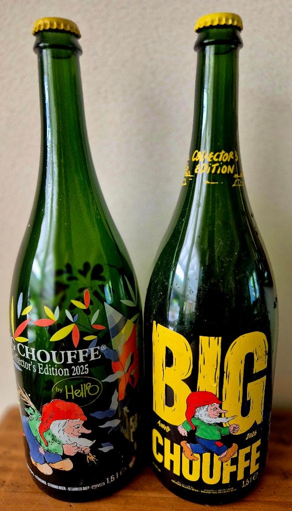 Lege BIG CHOUFFE fles bier 2025+2026 collectors edition 1,5L, Ophalen of Verzenden, Zo goed als nieuw, Flesje(s), Overige merken