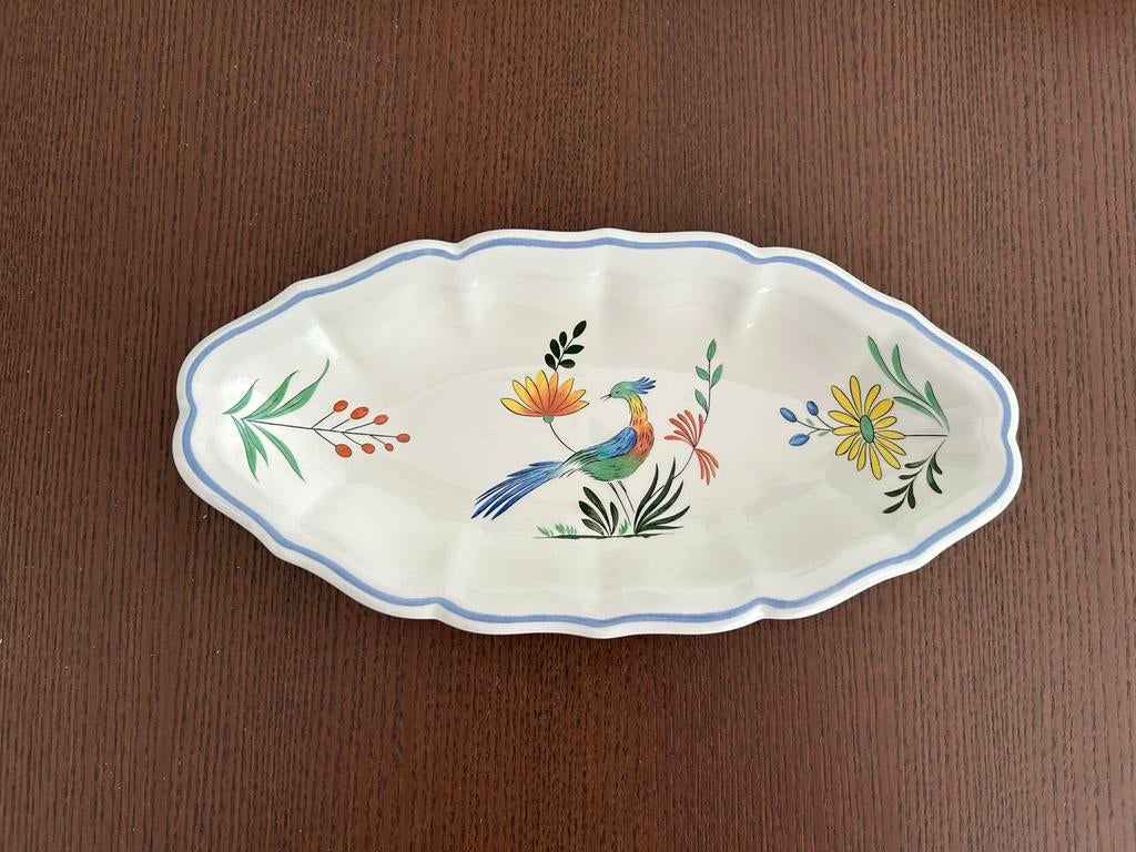 Vintage Gien 'Paradijs vogel' serveerschaal, Antiek en Kunst, Ophalen of Verzenden