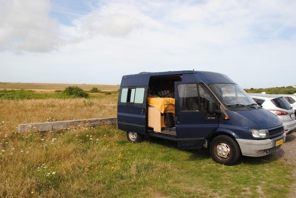Ford Transit camperbus nieuwe apk!, Caravans en Kamperen, Chemisch toilet, Buscamper of Camperbus, Fiat, Dakluik