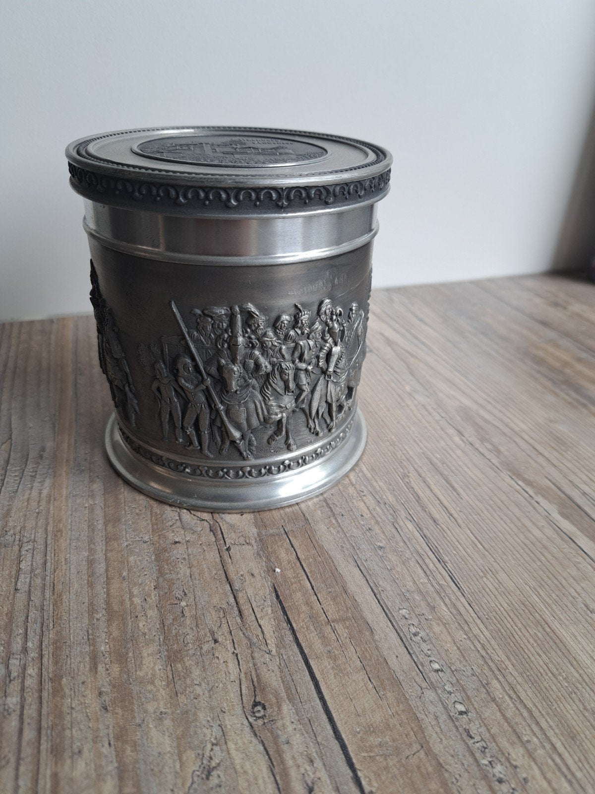 Tinnen pot met deksel, Antiek en Kunst, Antiek | Tin, Ophalen of Verzenden