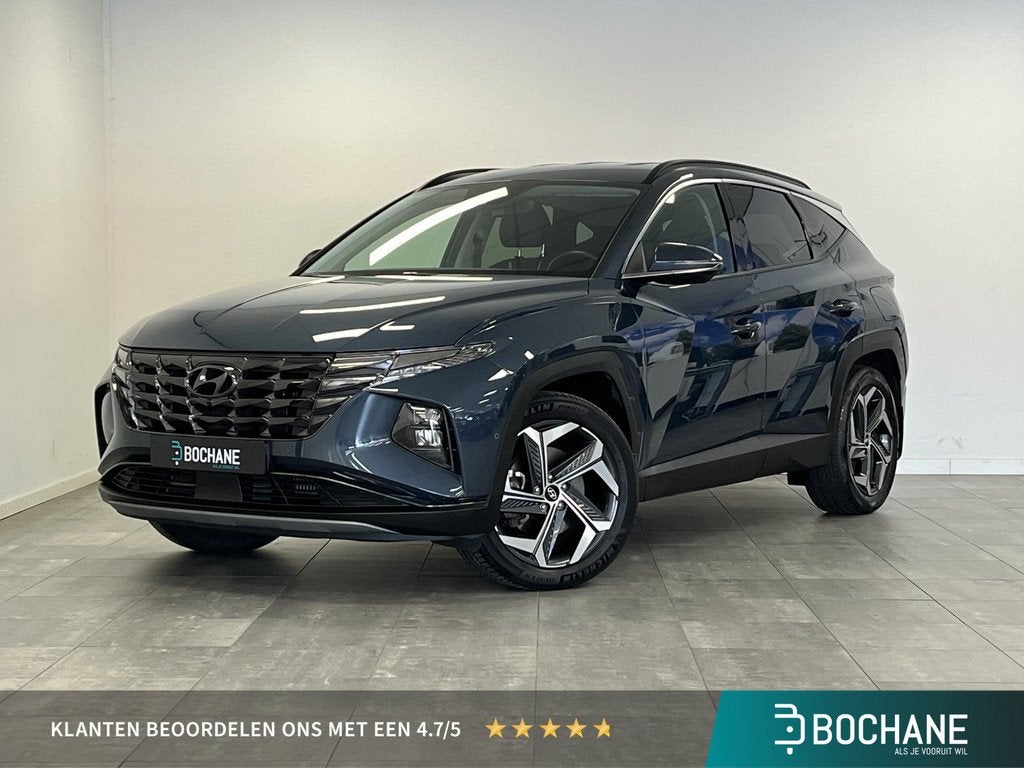 Hyundai Tucson 1.6 T-GDI HEV Premium LEDER | NAVI | LED | 36, Auto's, Hyundai, Gebruikt, Euro 6, Blauw, 1650 kg