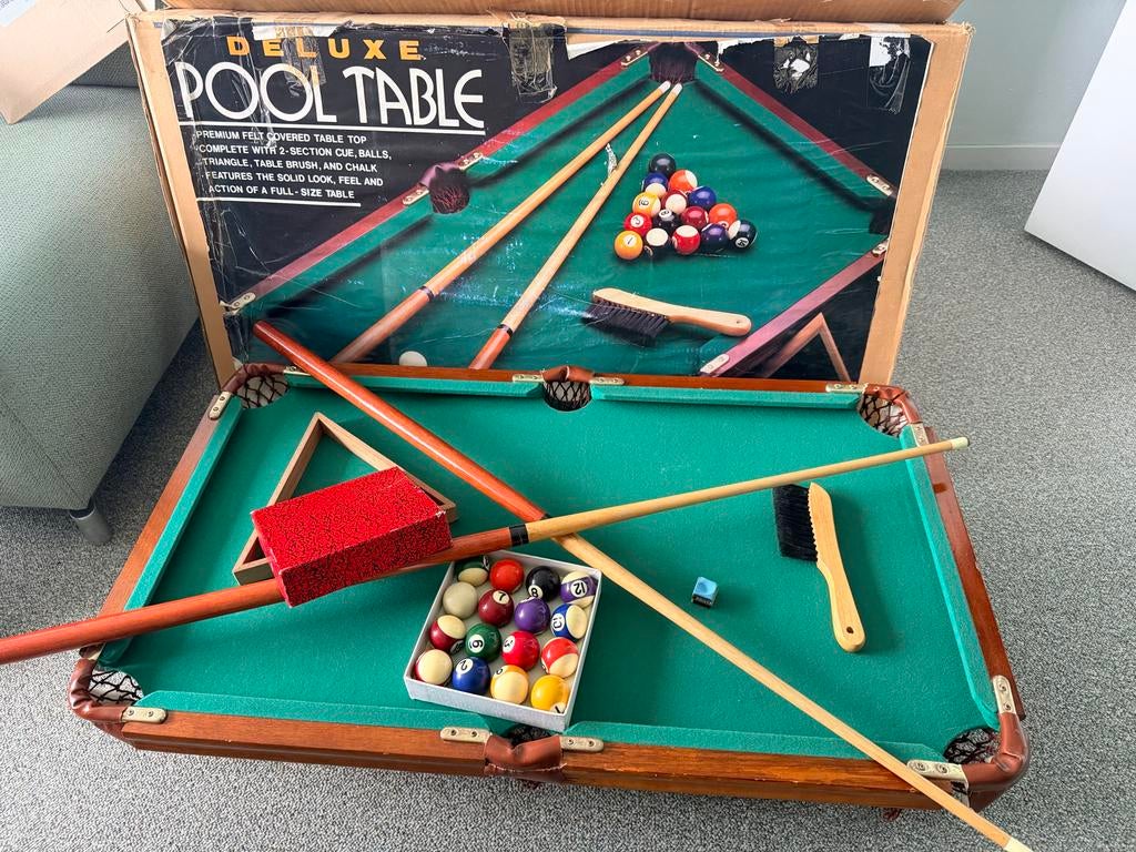 Deluxe Pooltafel Set - Compleet met Accessoires, Ophalen, Gebruikt, Pooltafel