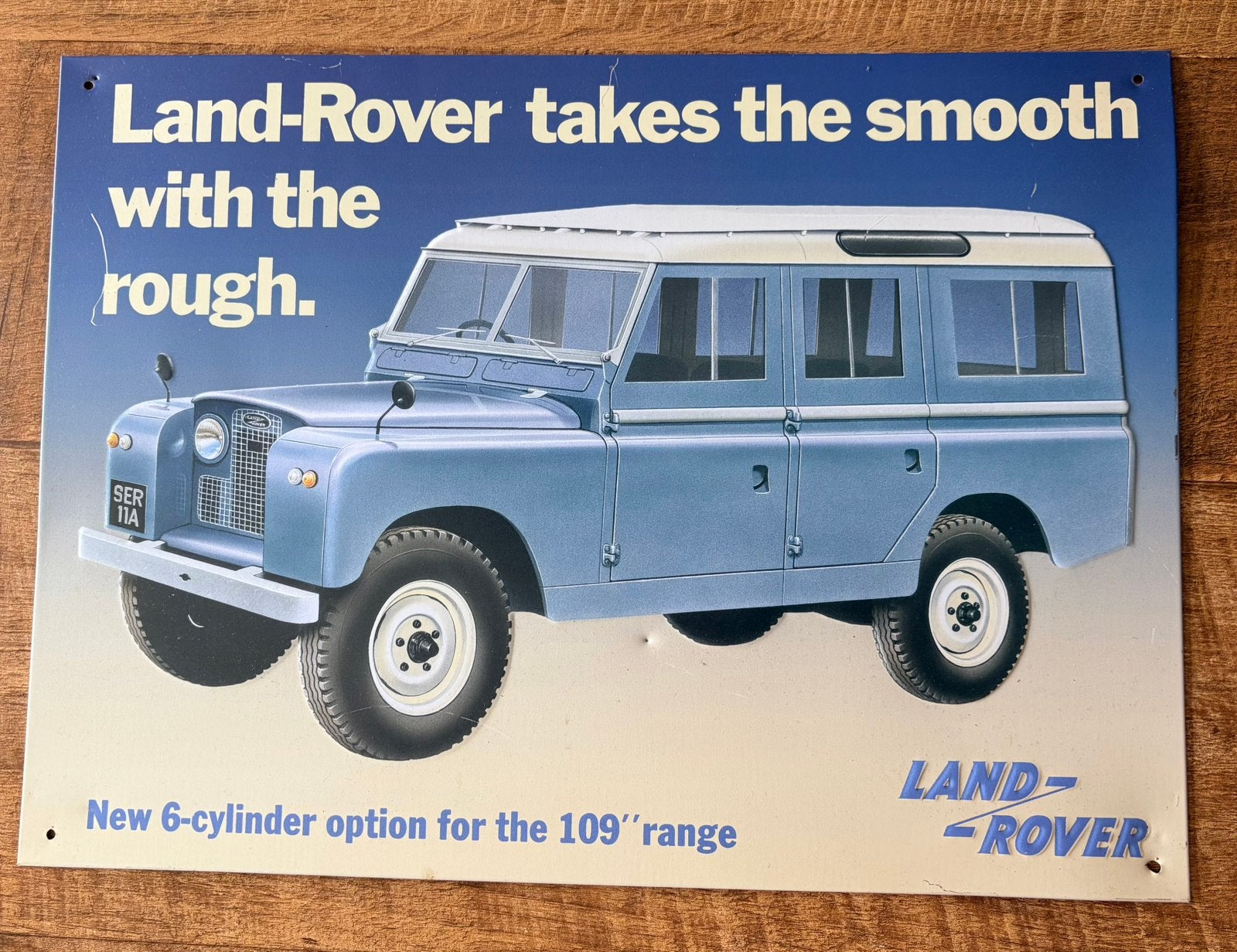 Blikken wandbord landrover, Verzamelen, Ophalen of Verzenden, Gebruikt, Overige