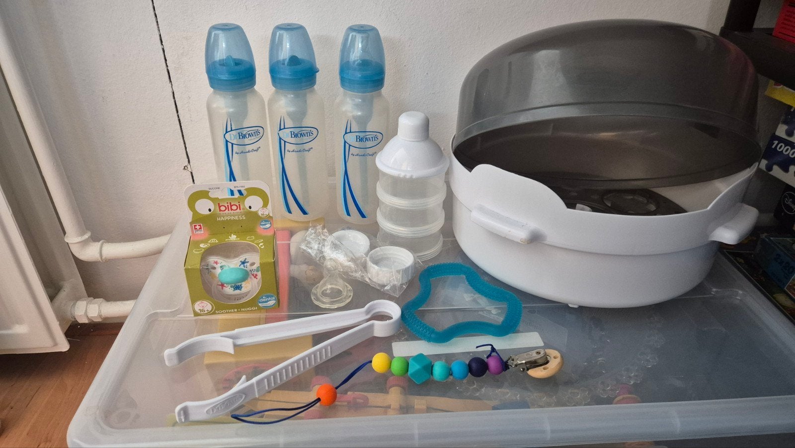 Babyvoeding starterspakket: flessen, sterilisator en meer, Ophalen, Gebruikt, Babyfles, Dr. Brown's