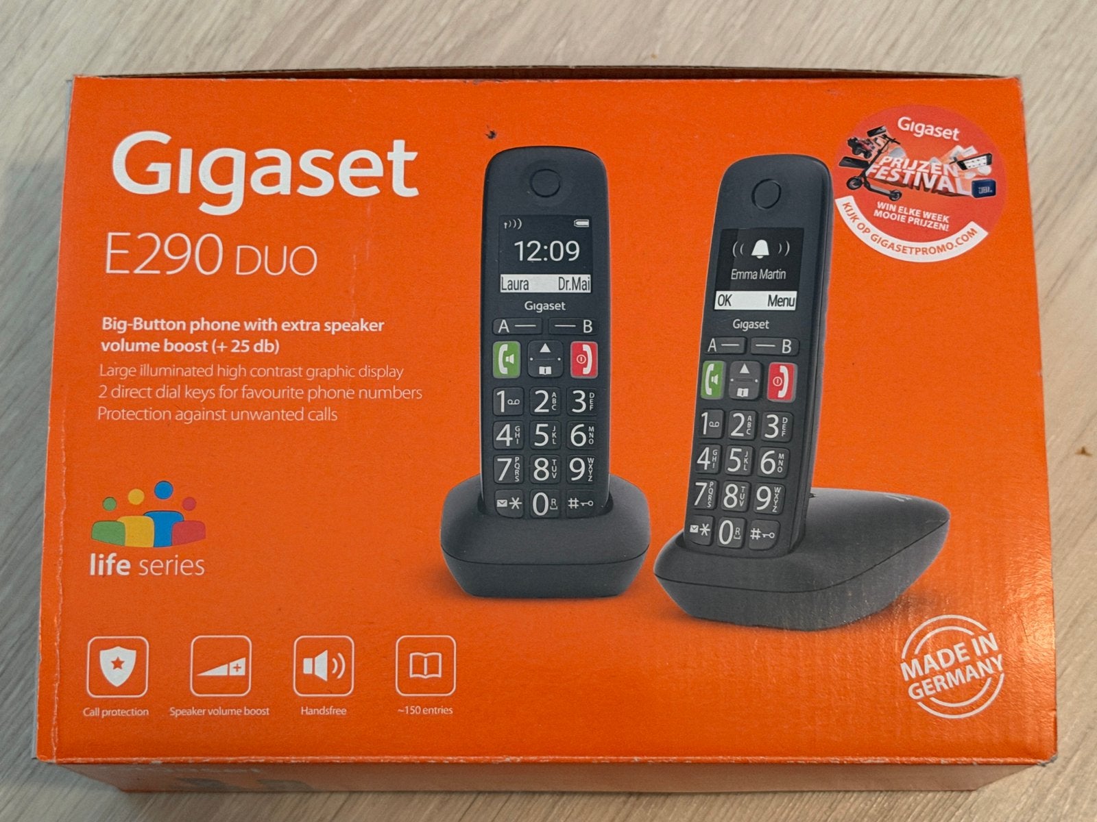 Gigaset A290 duo big button senioren telefoon, Ophalen, Zo goed als nieuw, 2 handsets