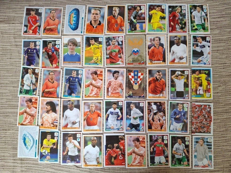 Voetbalstickers EURO 2012 - Complete set of losse stickers, Ophalen of Verzenden, Gebruikt, Overige sporten, Poster, Plaatje of Sticker