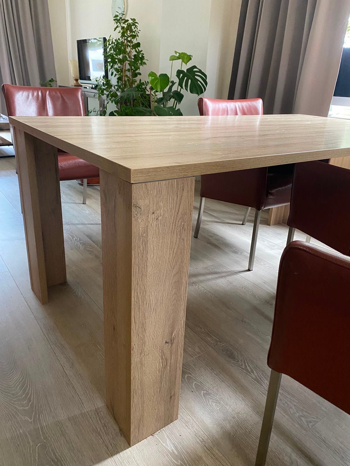 Eettafel met 5 stoelen, Ophalen, Gebruikt, 4 tot 6 stoelen