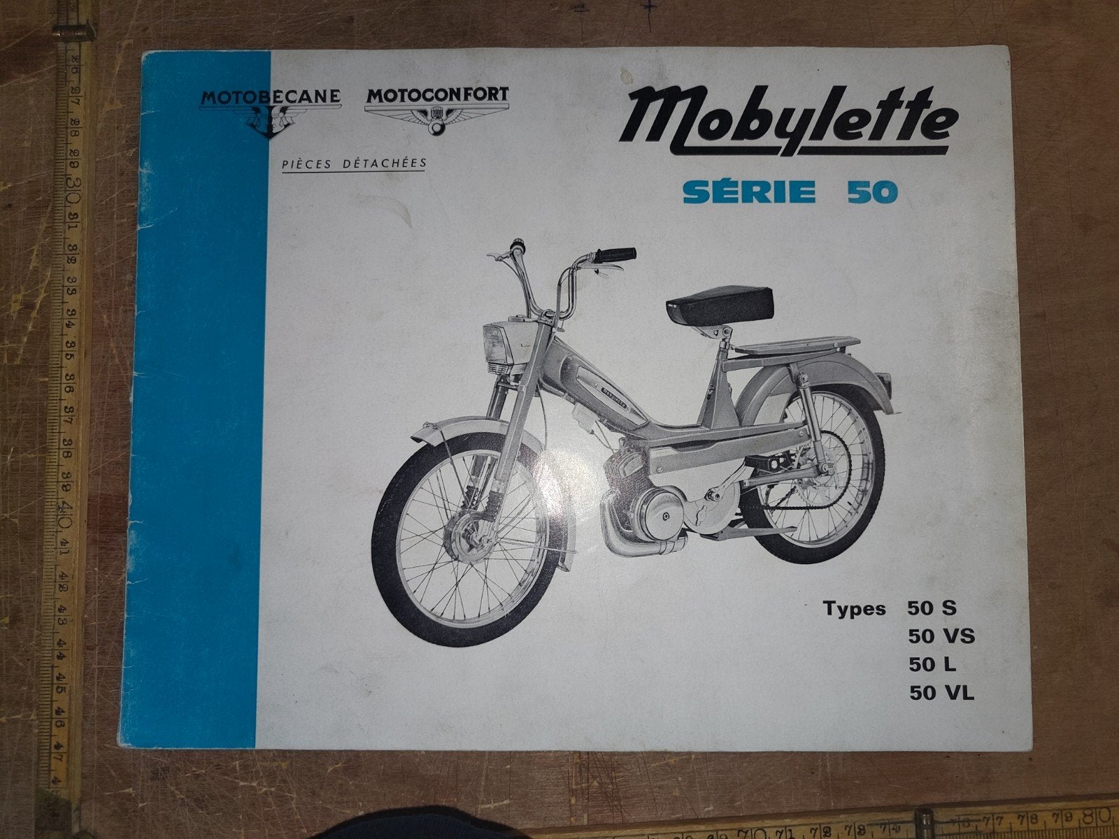 Onderdelen catalogus Mobylette serie 50.  1971, Ophalen of Verzenden, Gebruikt