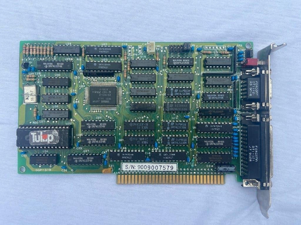 Retro Tulip DGA (Dual Graphics Adapter) CGA/Hercules ISA BUS, Computers en Software, Ophalen of Verzenden, Tulip